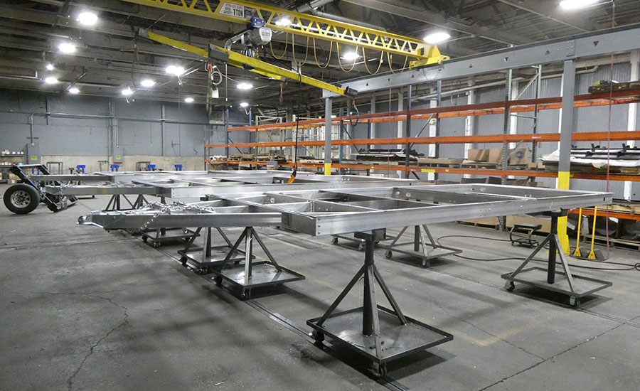 MORryde’s aluminum frame assembly department