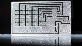 electrodes printed inside of a plastic material