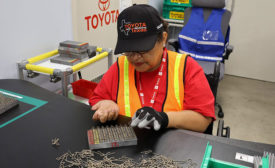 dedicated workspace for employees with intellectual and developmental disabilities at Toyota’s assembly plant in San Antonio