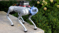 quadruped robot learns from synthetic data